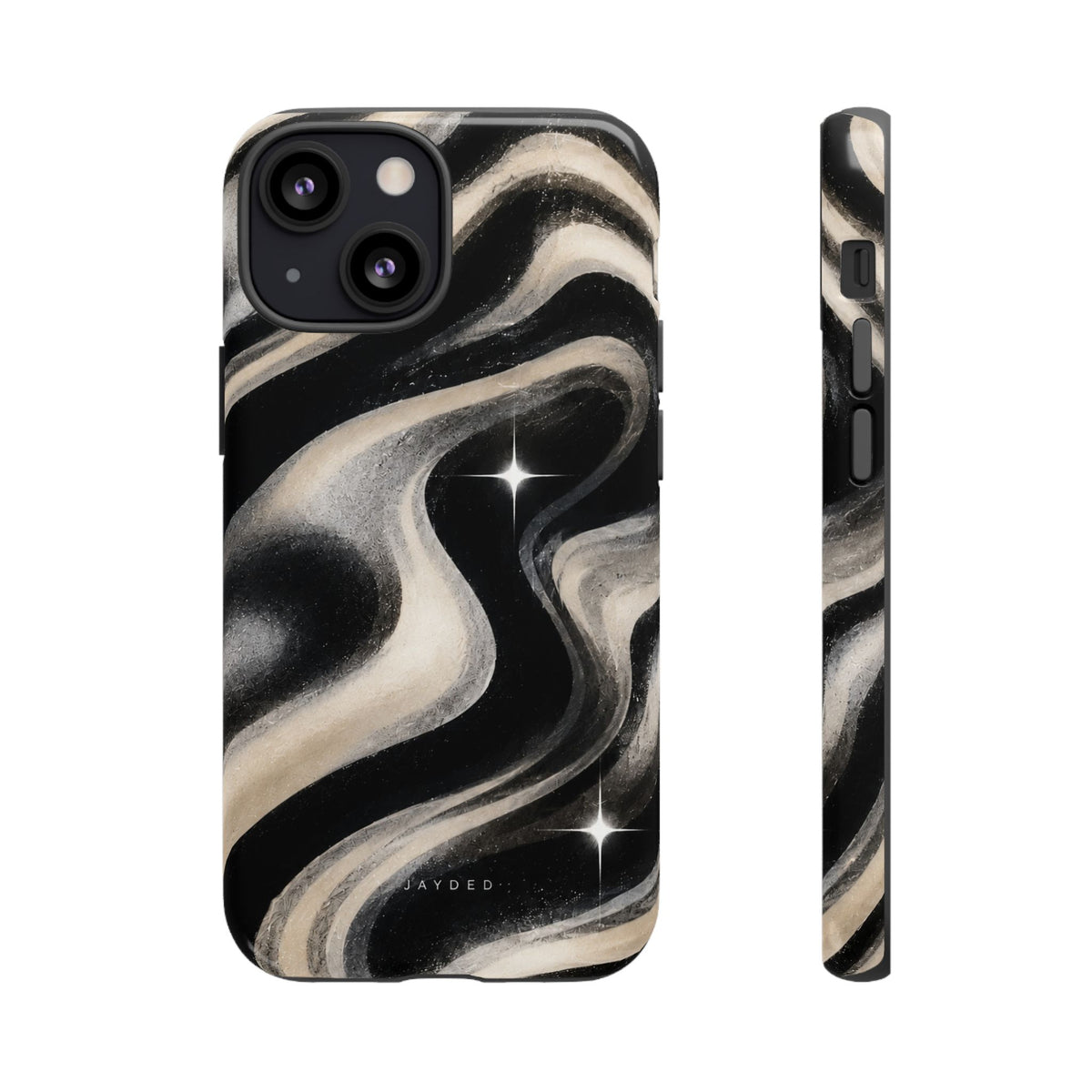 Marbled Black & Ivory