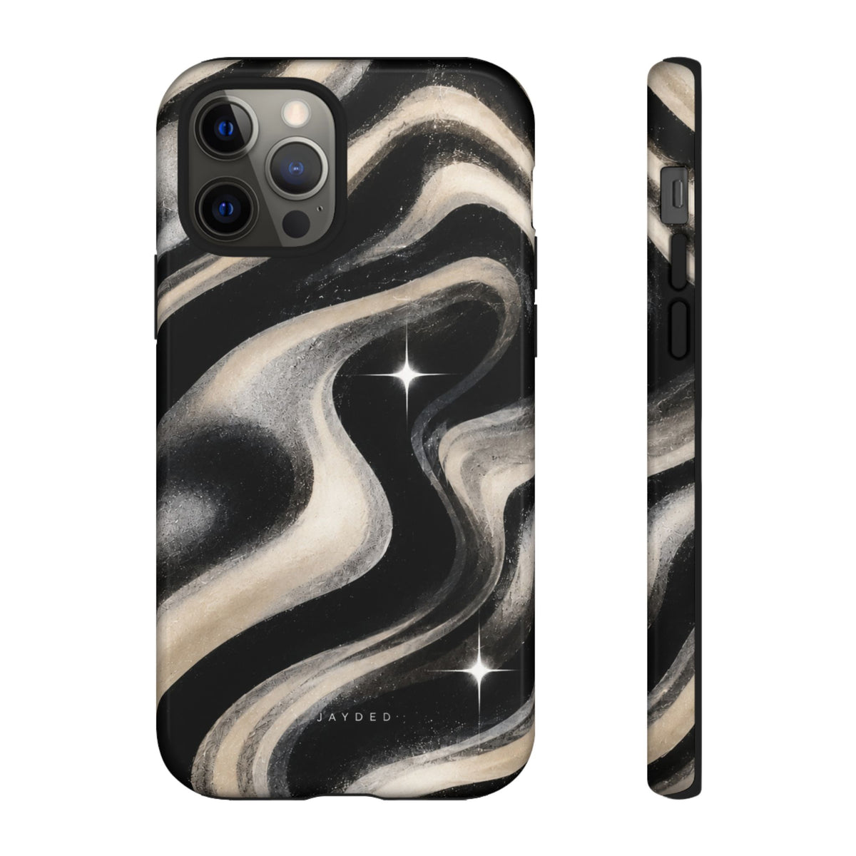 Marbled Black & Ivory
