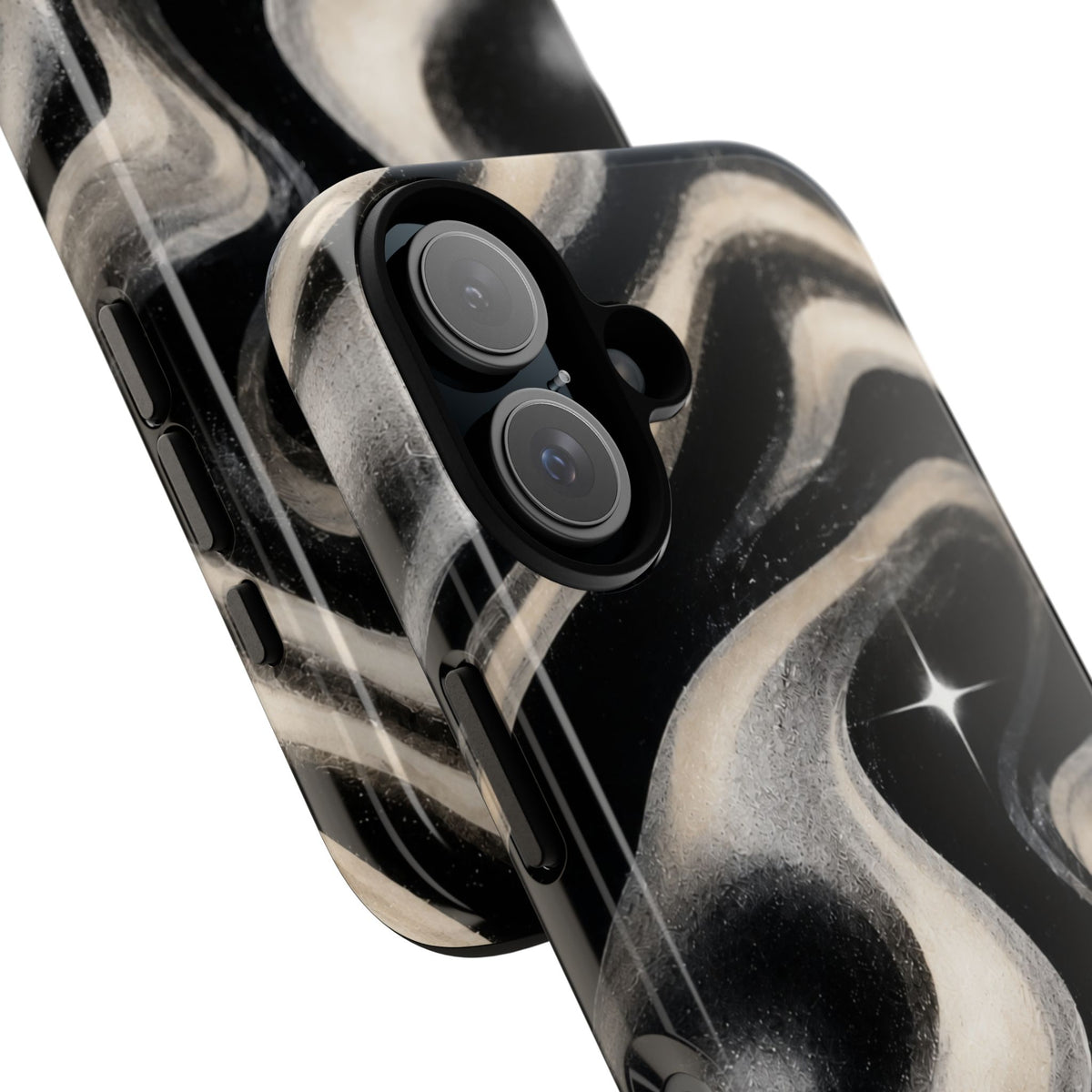 Marbled Black & Ivory