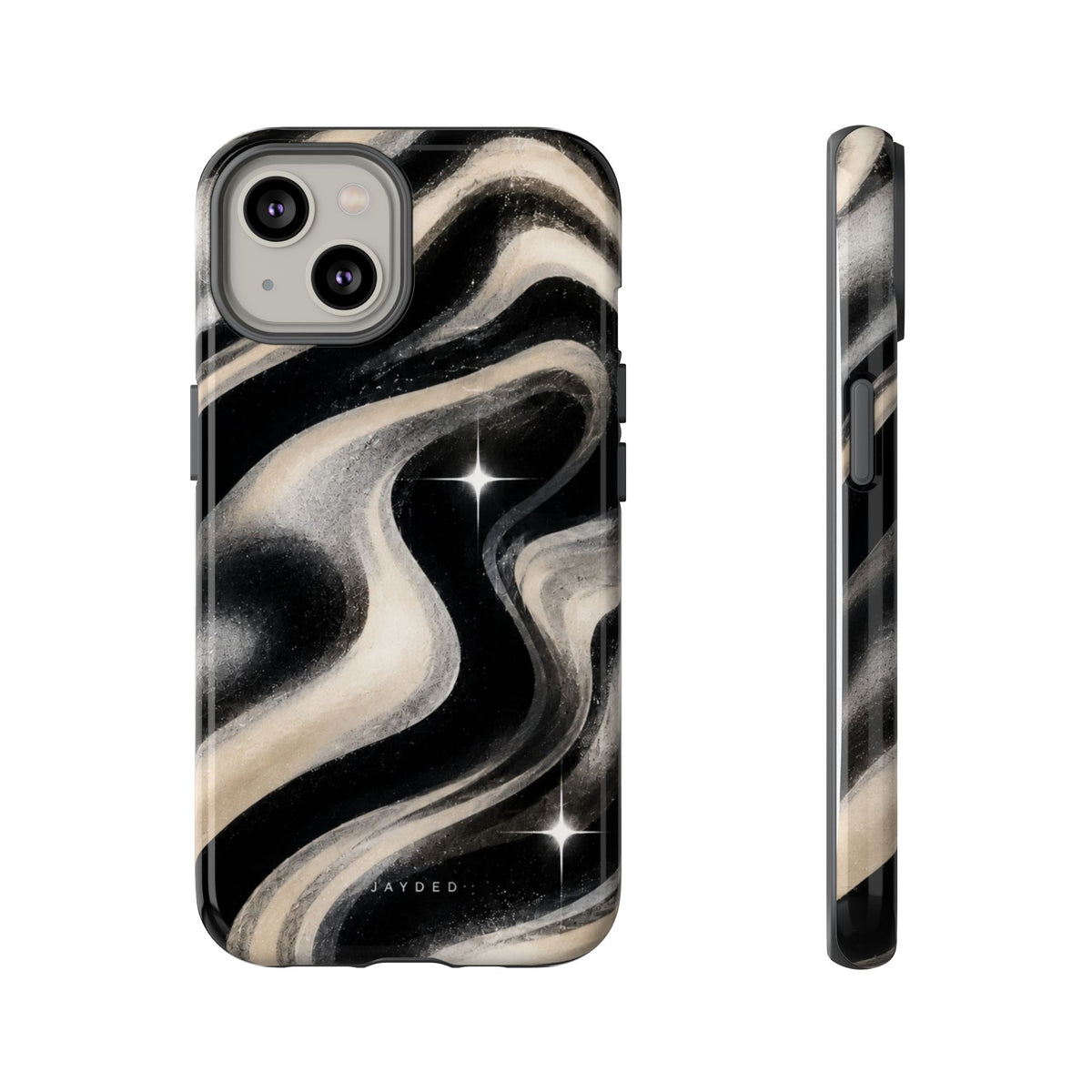 Marbled Black & Ivory