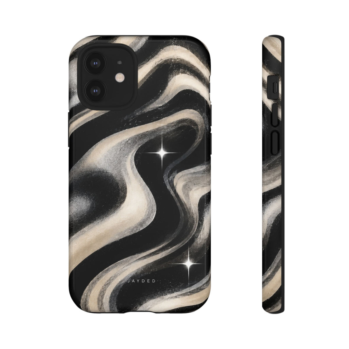 Marbled Black & Ivory
