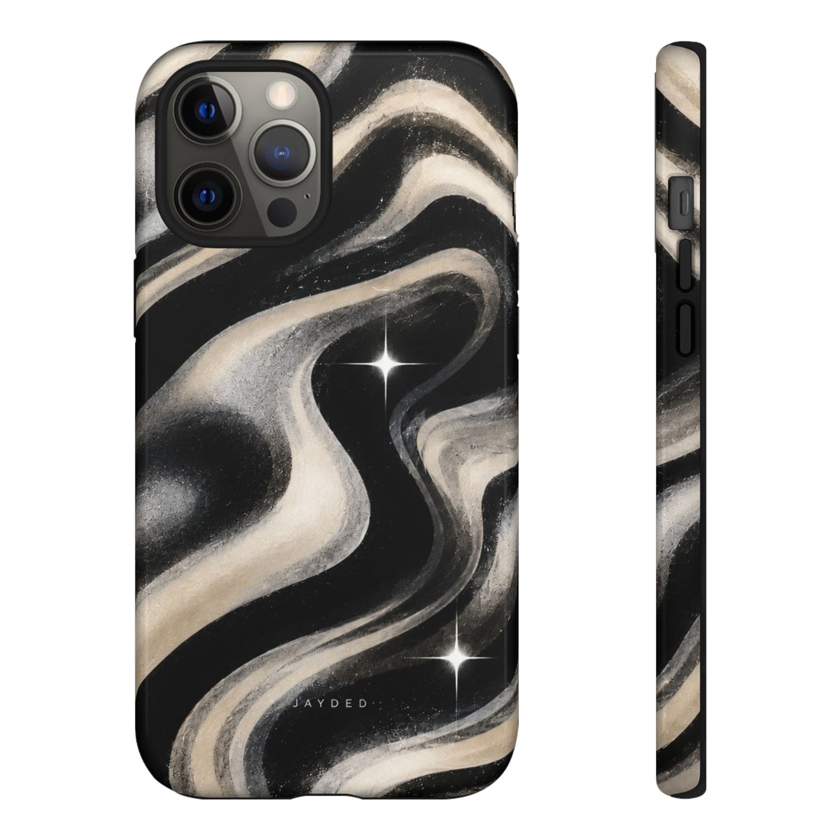 Marbled Black & Ivory