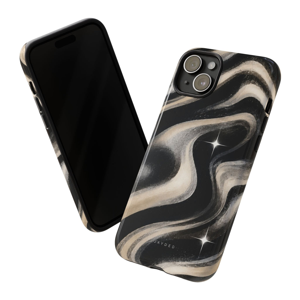 Marbled Black & Ivory