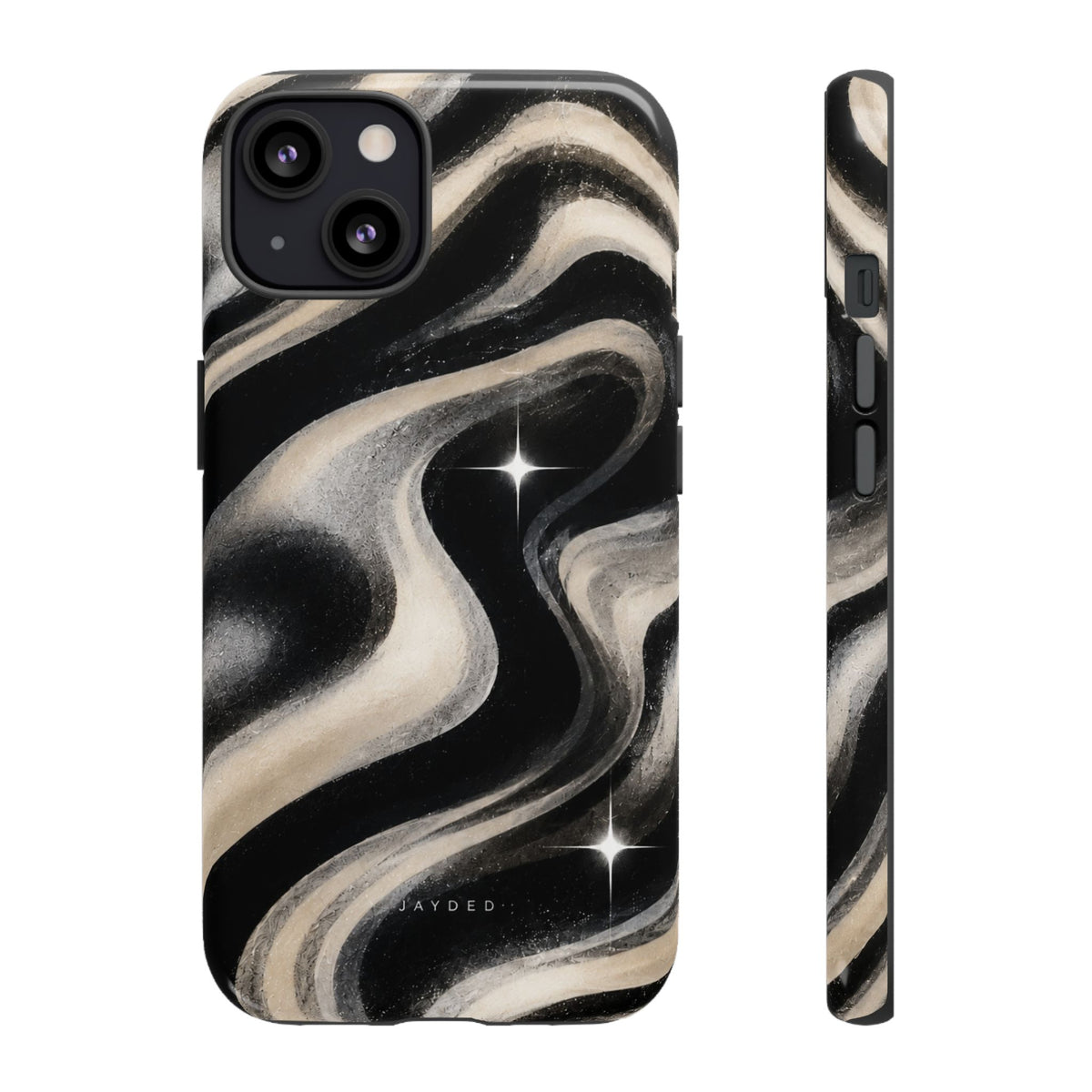 Marbled Black & Ivory
