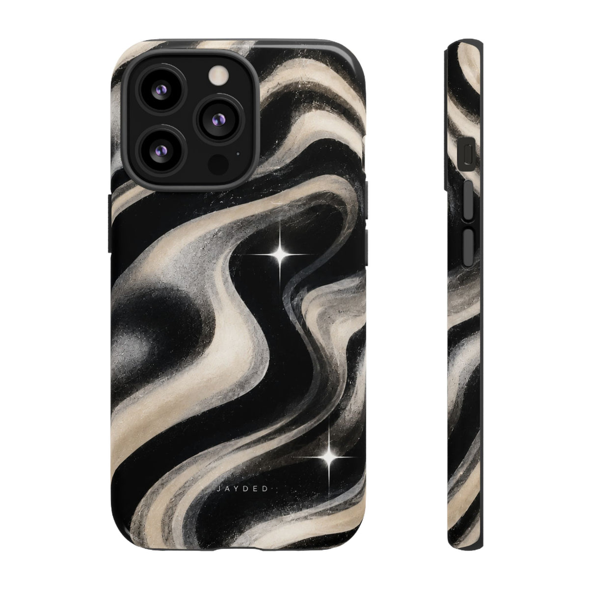 Marbled Black & Ivory