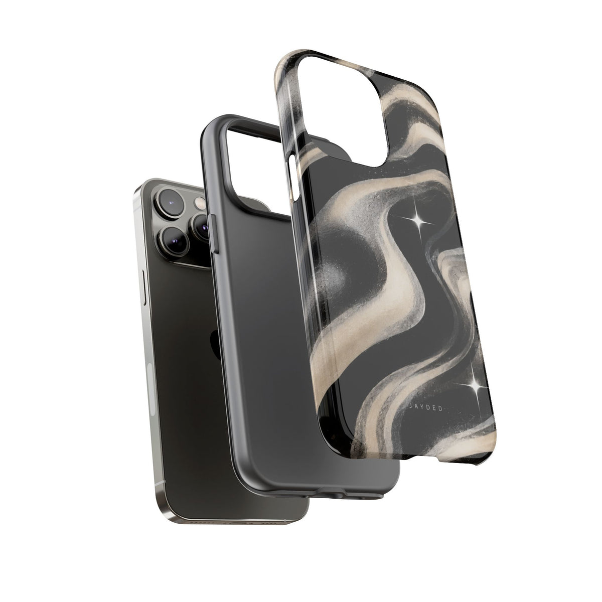 Marbled Black & Ivory