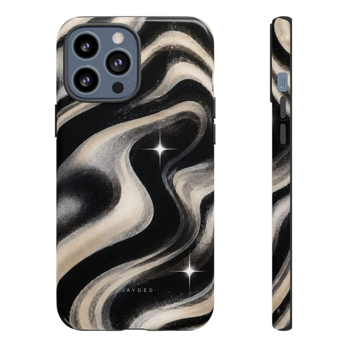 Marbled Black & Ivory