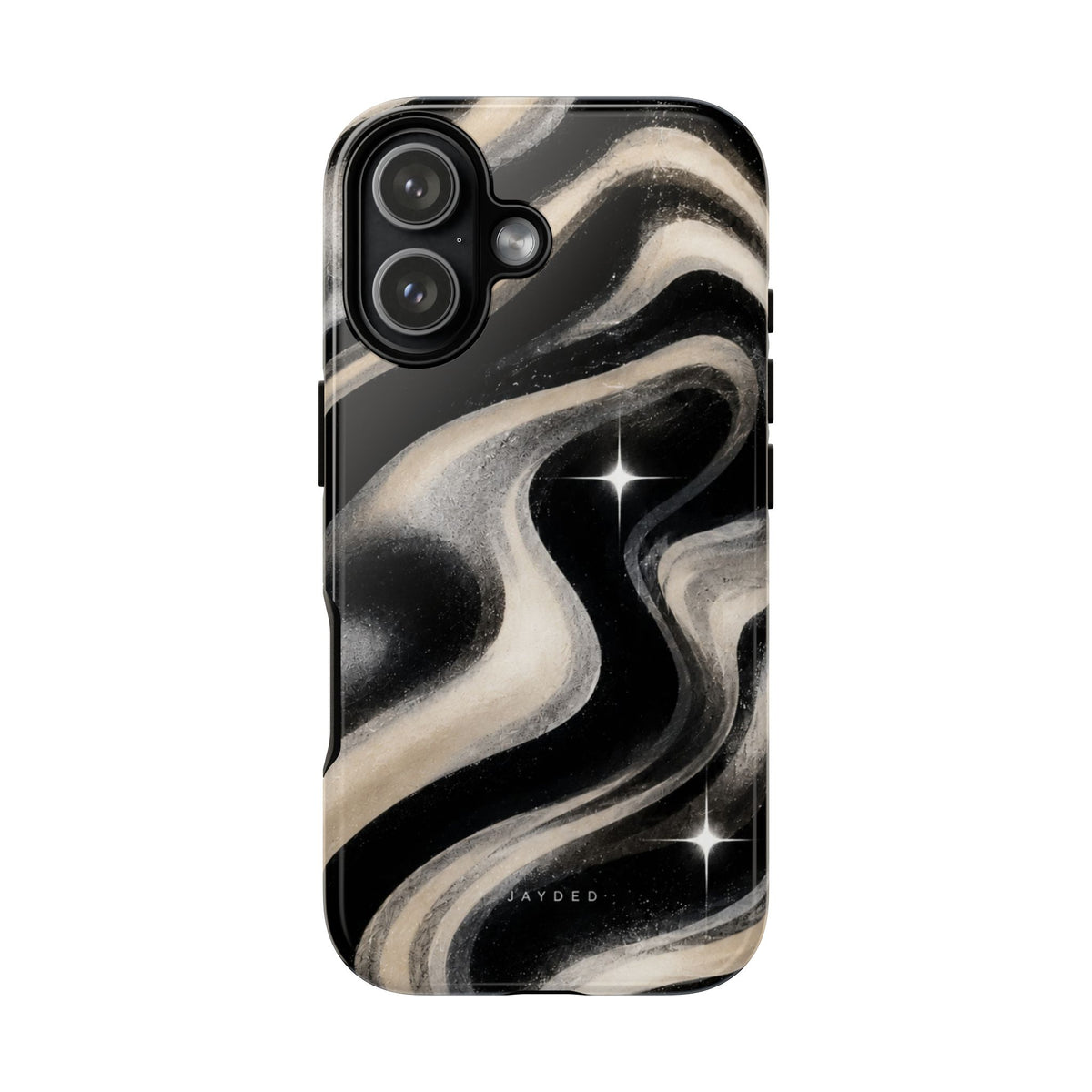 Marbled Black & Ivory