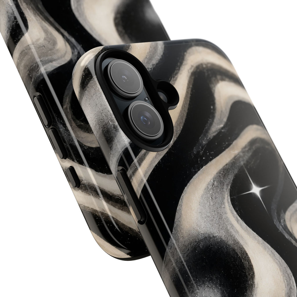 Marbled Black & Ivory