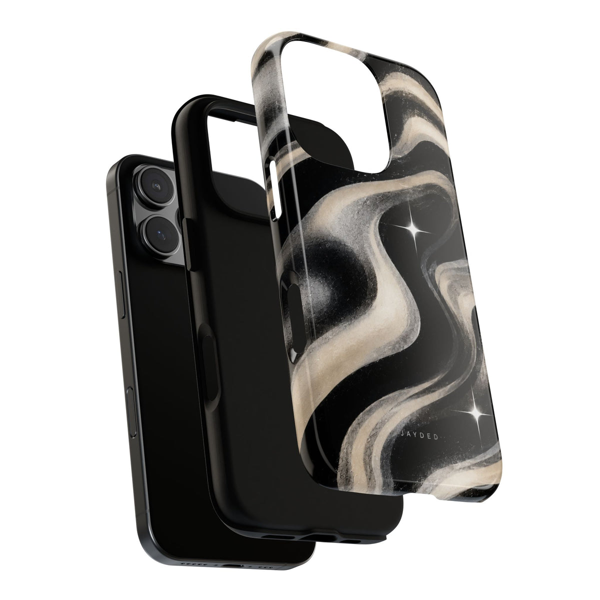 Marbled Black & Ivory
