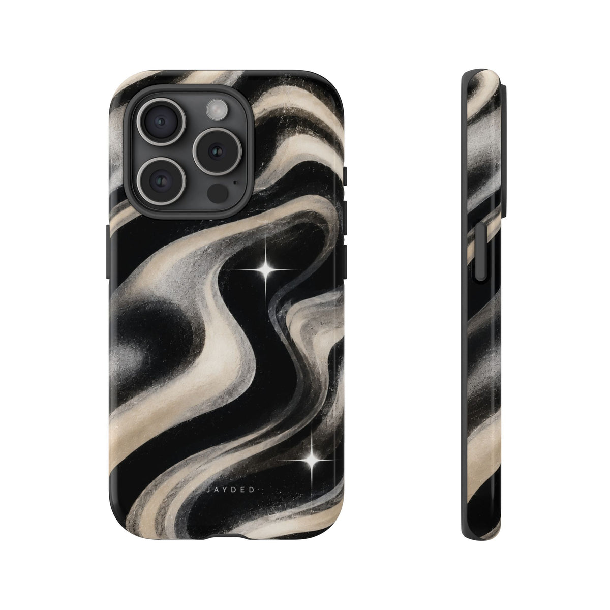 Marbled Black & Ivory