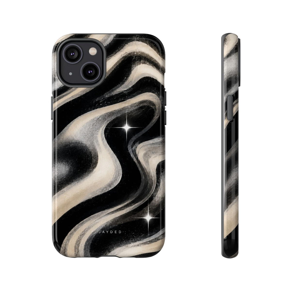 Marbled Black & Ivory