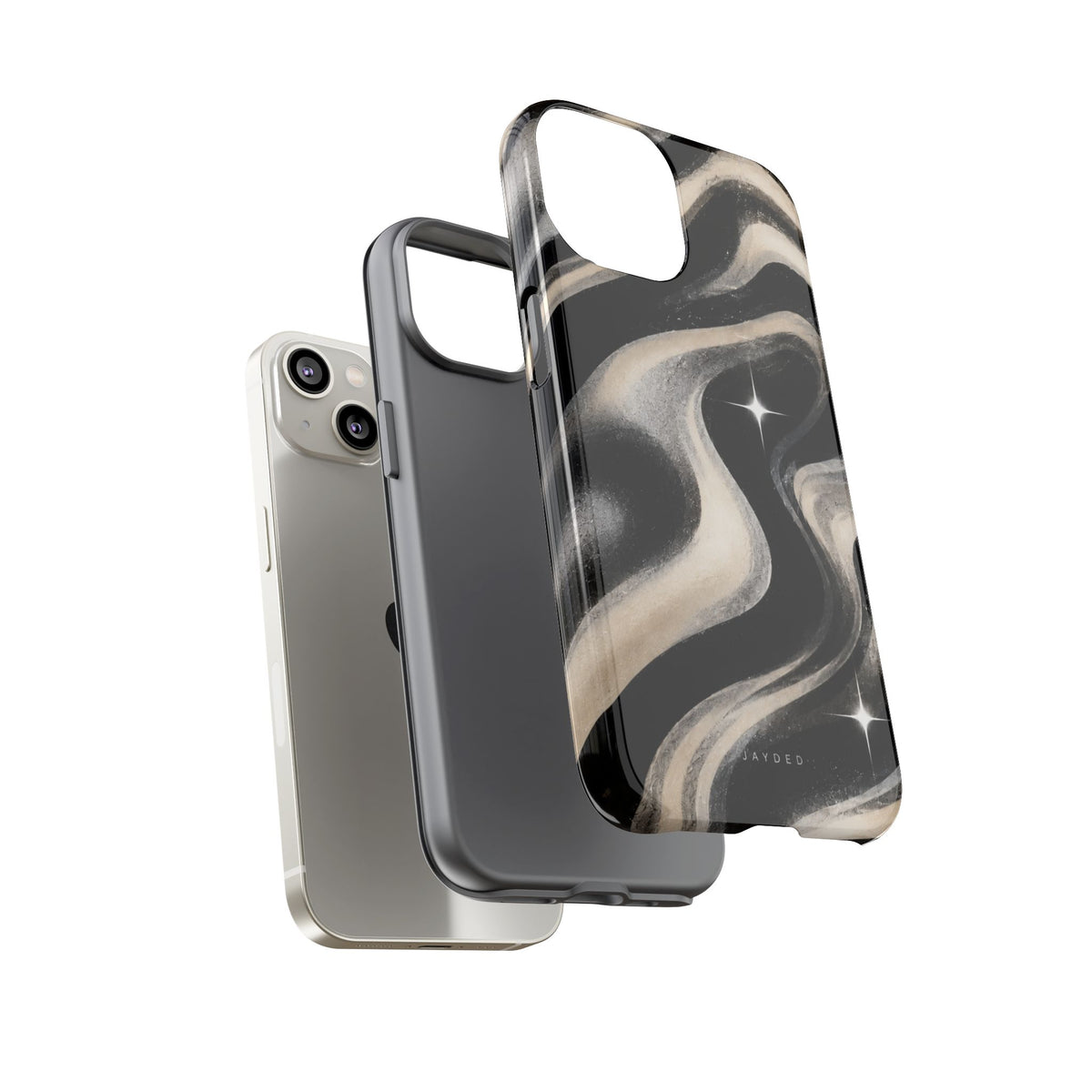 Marbled Black & Ivory