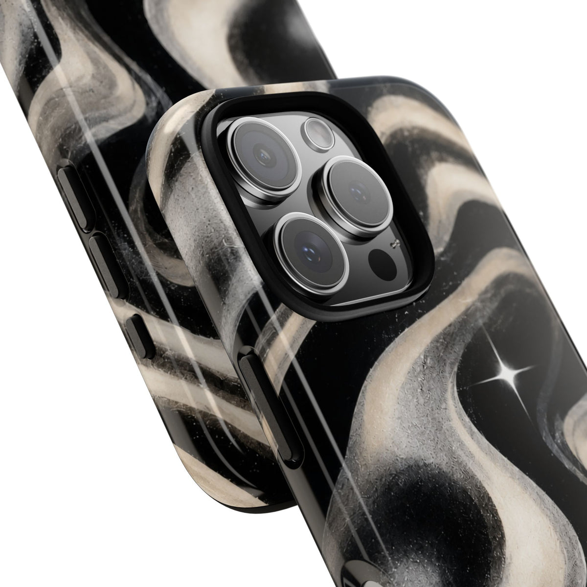 Marbled Black & Ivory