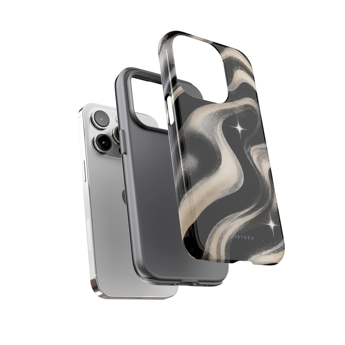 Marbled Black & Ivory