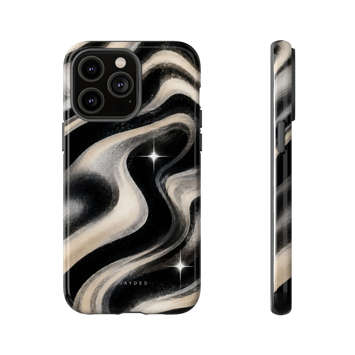 Marbled Black & Ivory