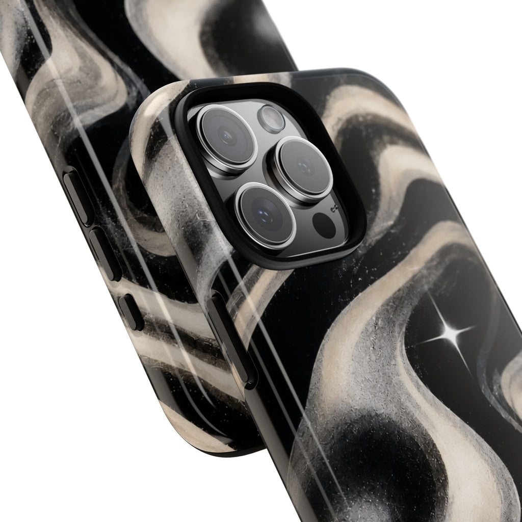Marbled Black & Ivory