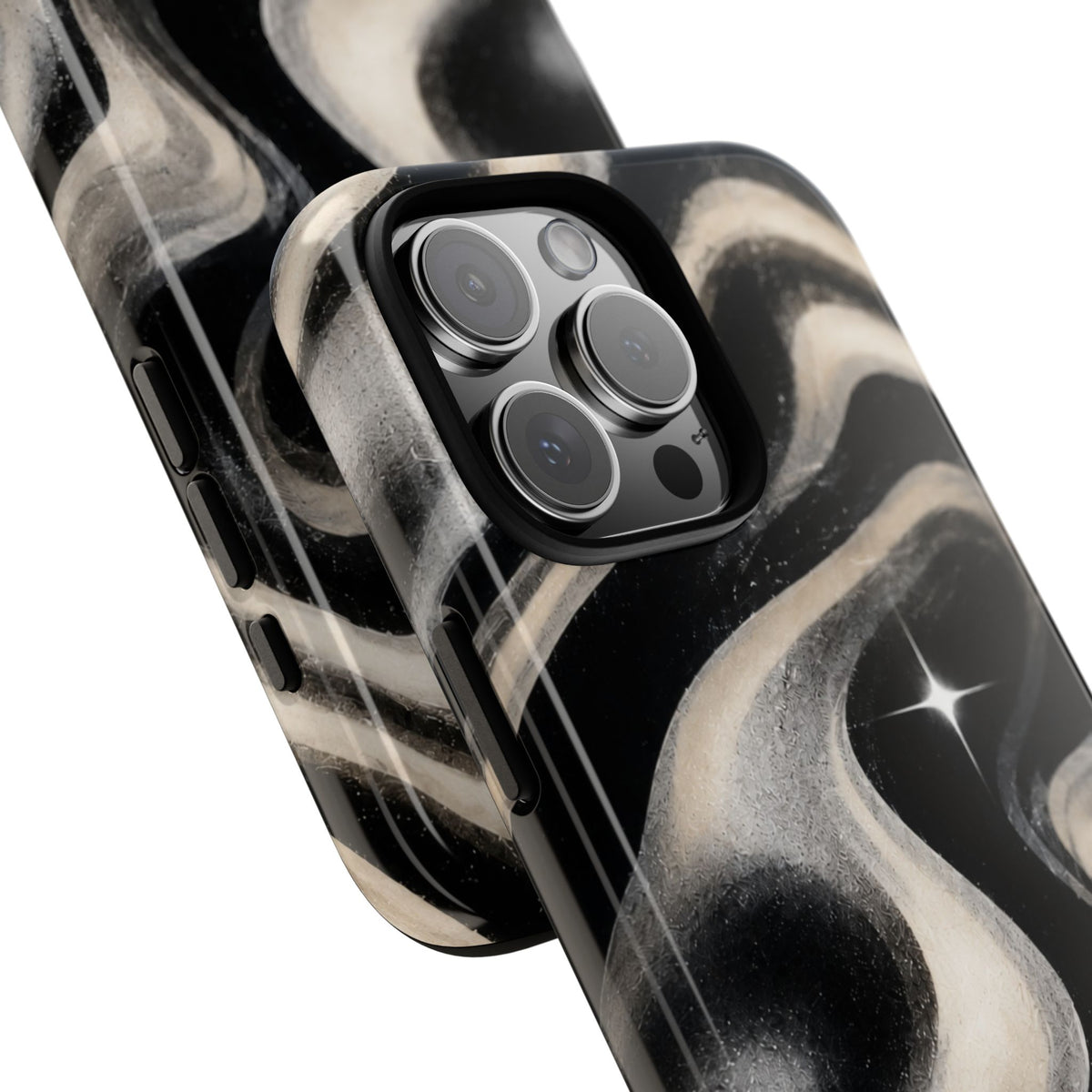 Marbled Black & Ivory